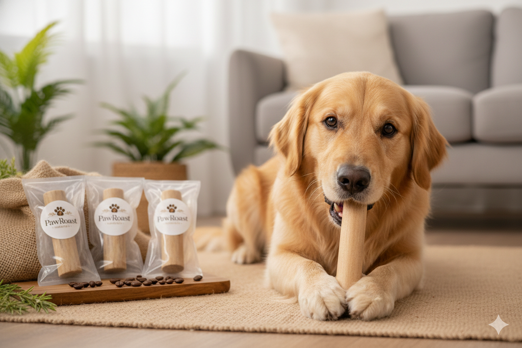 PawRoast Naturals – Coffee Wood Dog Chew (S / M / L)