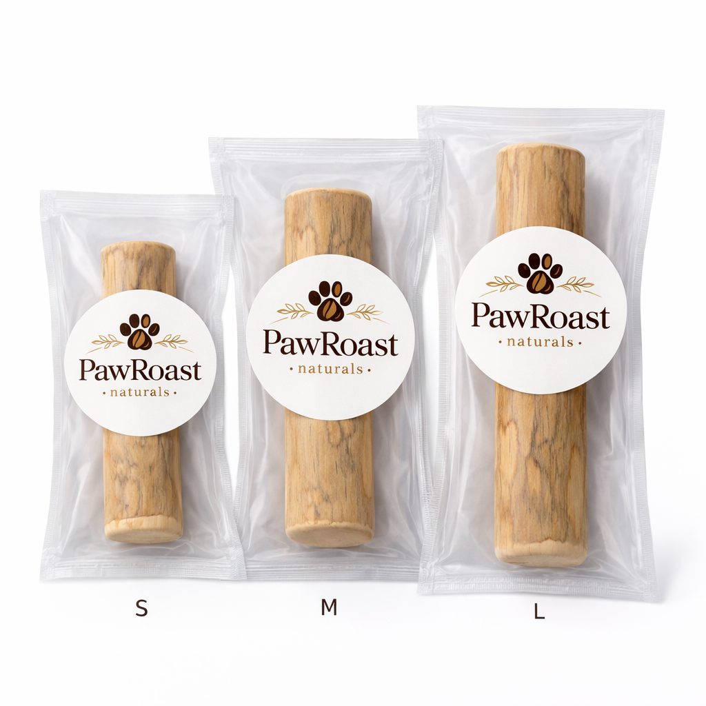 PawRoast Naturals – Coffee Wood Dog Chew (S / M / L)